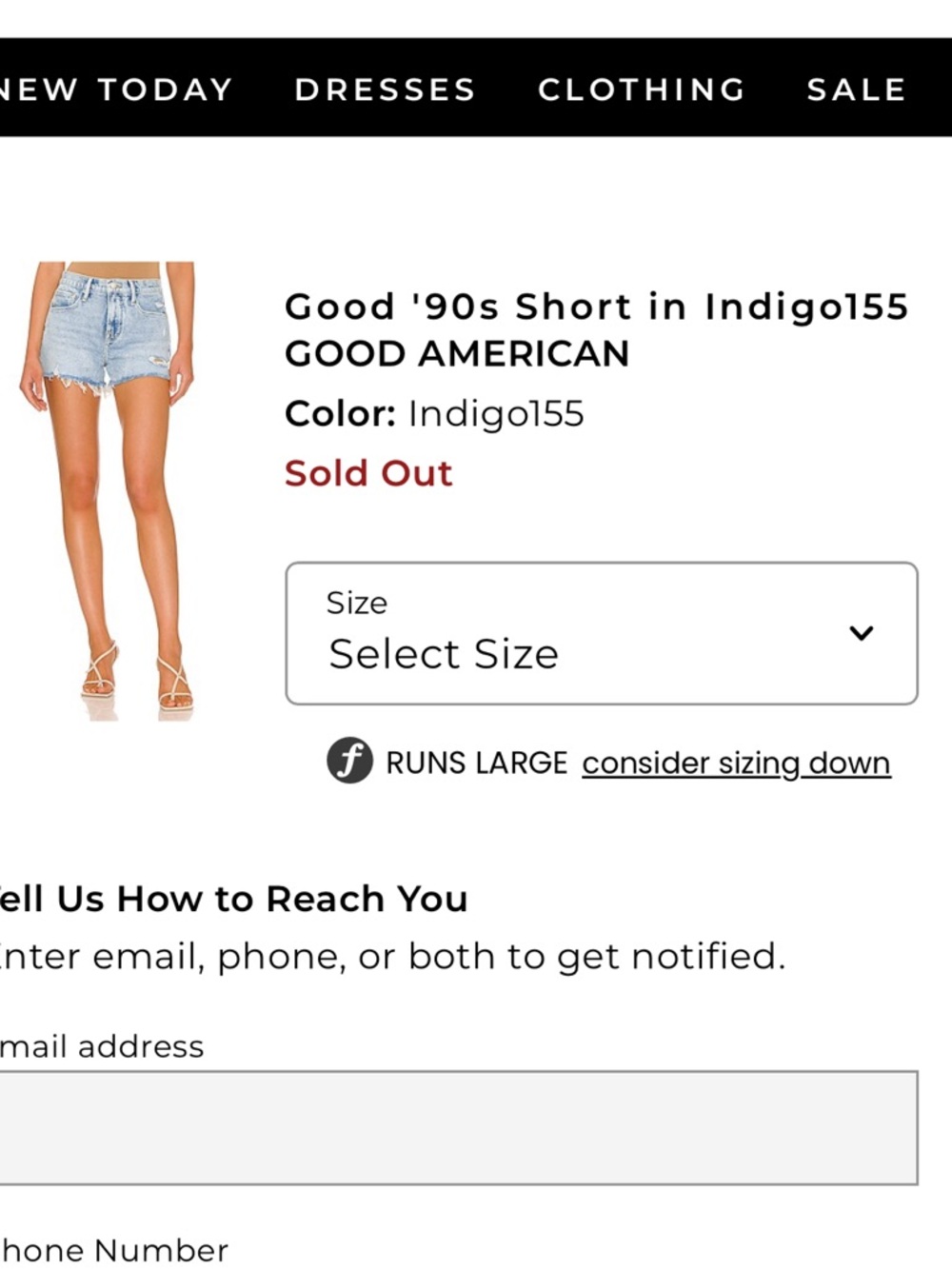 Good American ‘90s Shorts Indigo 155